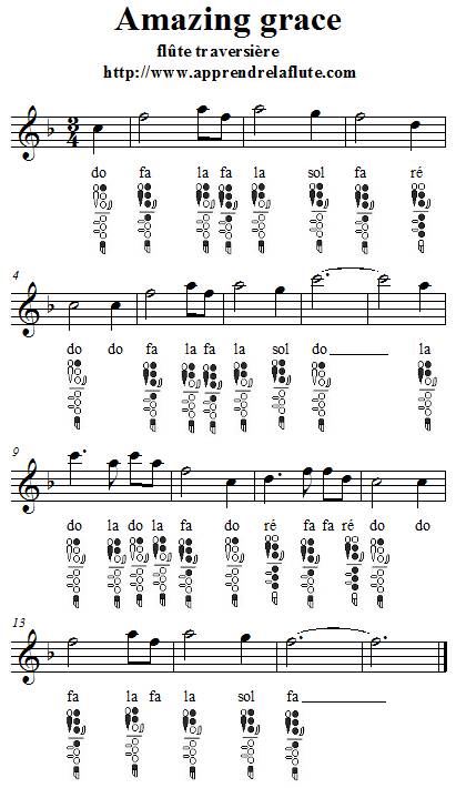 Amazing grace à la flûte traversière Amazing grace à la flûte traversière