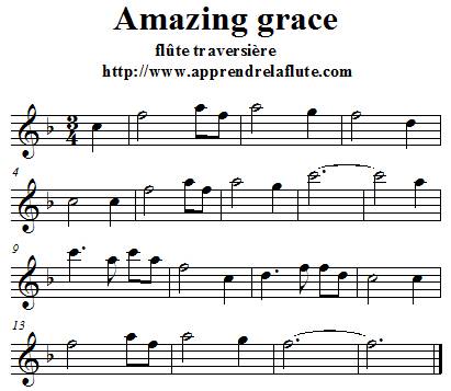 Amazing grace à la flûte traversière