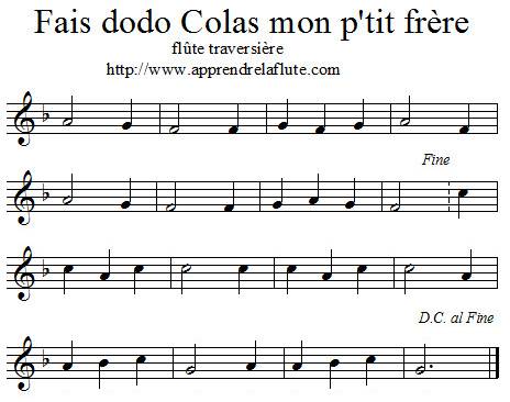 Fais dodo, Colas mon p'tit frère à la flûte traversière Fais dodo, Colas mon p'tit frère à la flûte traversière
