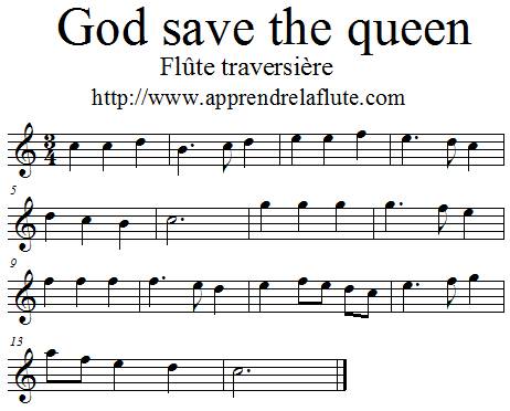 God save the Queen à la flûte traversière