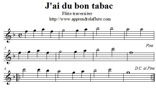 J'ai du bon tabac à la flûte traversière J'ai du bon tabac à la flûte traversière
