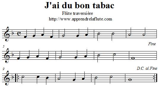 J'ai du bon tabac à la flûte traversière J'ai du bon tabac à la flûte traversière