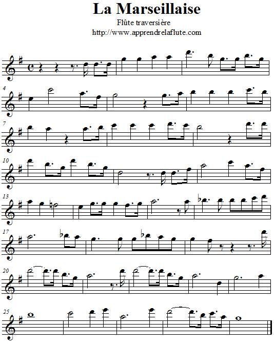 La Marseillaise à la flûte traversière La Marseillaise à la flûte traversière