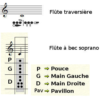 notes les plus graves à la flûte