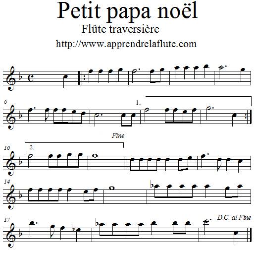 Petit papa noël à la flûte traversière