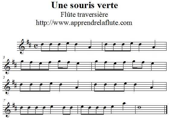 Une souris verte à la flûte traversière Une souris verte à la flûte traversière